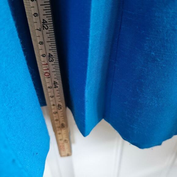 Vintage Pinup Dress Womens Size XL 70s Pleated Button Down Preppy Midi Handmade - Picture 8 of 9